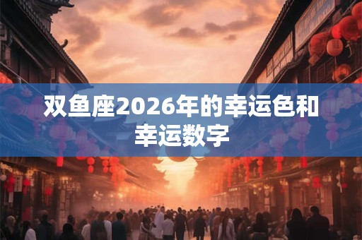 双鱼座2026年的幸运色和幸运数字