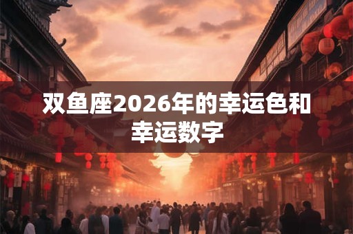 双鱼座2026年的幸运色和幸运数字