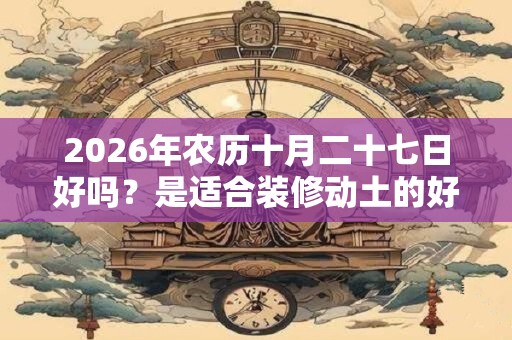 2026年农历十月二十七日好吗？是适合装修动土的好日子吗？