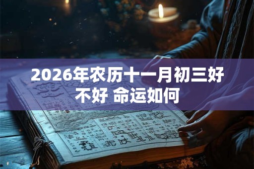 2026年农历十一月初三好不好 命运如何