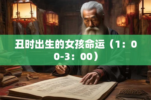 丑时出生的女孩命运（1：00-3：00）