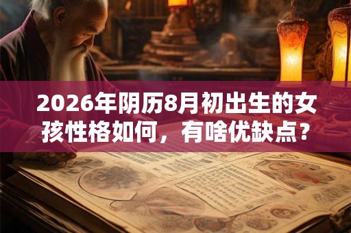 2026年阴历8月初出生的女孩性格如何，有啥优缺点？