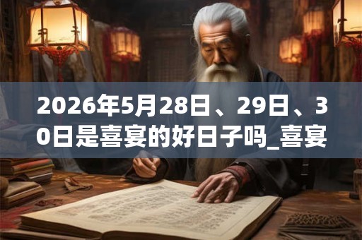 2026年5月28日、29日、30日是喜宴的好日子吗_喜宴可以吗