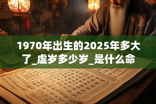 1970年出生的2025年多大了_虚岁多少岁_是什么命