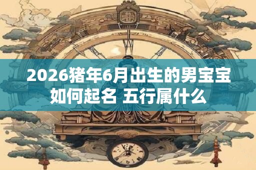 2026猪年6月出生的男宝宝如何起名 五行属什么