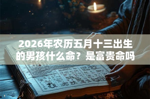 2026年农历五月十三出生的男孩什么命？是富贵命吗？