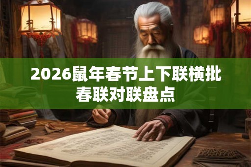 2026鼠年春节上下联横批春联对联盘点