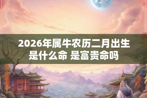 2026年属牛农历二月出生是什么命 是富贵命吗