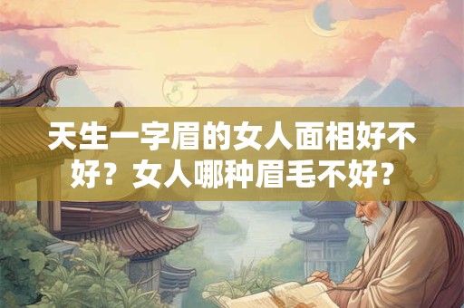 天生一字眉的女人面相好不好？女人哪种眉毛不好？
