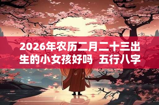 2026年农历二月二十三出生的小女孩好吗  五行八字算命