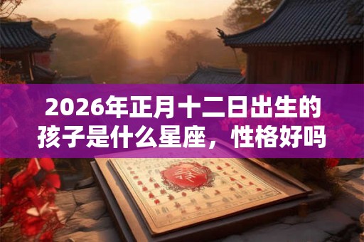 2026年正月十二日出生的孩子是什么星座，性格好吗？