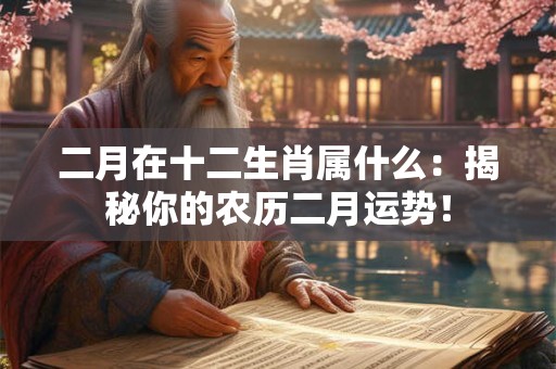 二月在十二生肖属什么：揭秘你的农历二月运势！