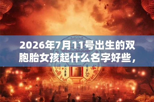 2026年7月11号出生的双胞胎女孩起什么名字好些，五行属什么？