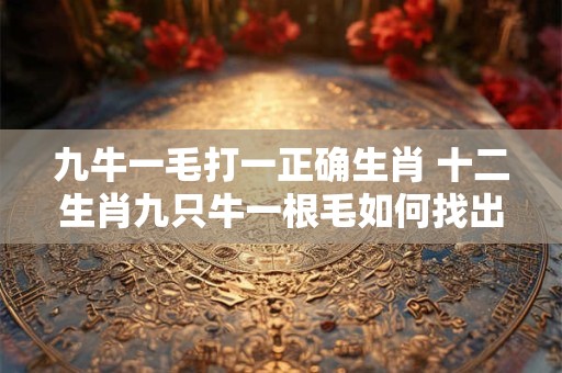 九牛一毛打一正确生肖 十二生肖九只牛一根毛如何找出正确生肖