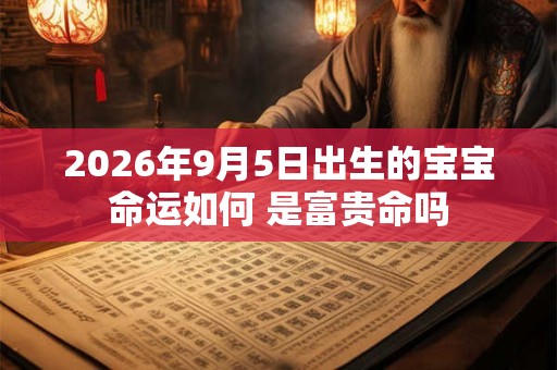 2026年9月5日出生的宝宝命运如何 是富贵命吗