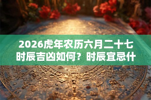 2026虎年农历六月二十七时辰吉凶如何？时辰宜忌什么？