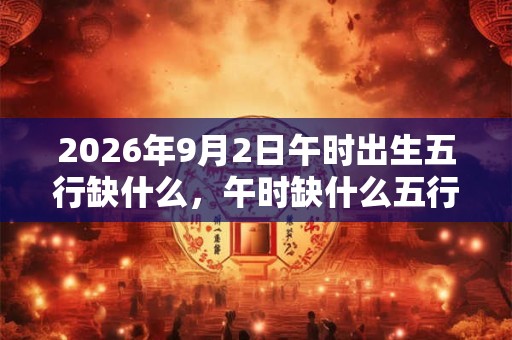 2026年9月2日午时出生五行缺什么，午时缺什么五行