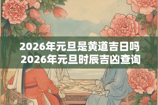 2026年元旦是黄道吉日吗 2026年元旦时辰吉凶查询！