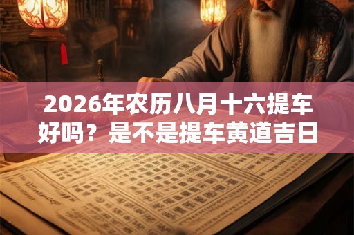 2026年农历八月十六提车好吗？是不是提车黄道吉日？