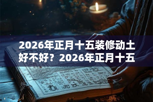 2026年正月十五装修动土好不好？2026年正月十五卦象吉凶？