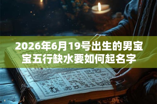 2026年6月19号出生的男宝宝五行缺水要如何起名字