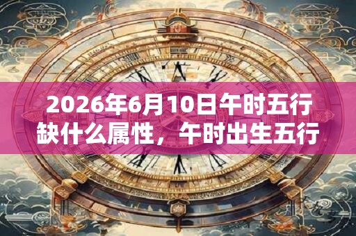 2026年6月10日午时五行缺什么属性，午时出生五行缺什么