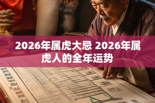 2026年属虎大忌 2026年属虎人的全年运势
