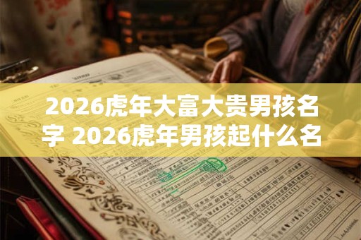 2026虎年大富大贵男孩名字 2026虎年男孩起什么名字好