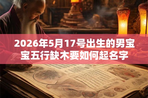 2026年5月17号出生的男宝宝五行缺木要如何起名字