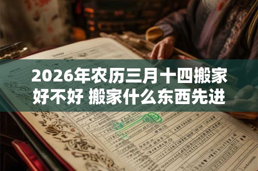 2026年农历三月十四搬家好不好 搬家什么东西先进门好