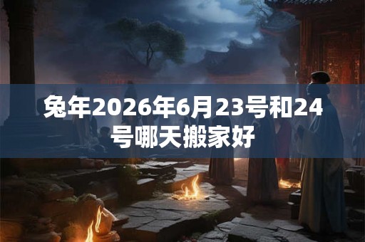 兔年2026年6月23号和24号哪天搬家好