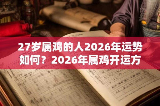 27岁属鸡的人2026年运势如何？2026年属鸡开运方位在哪？