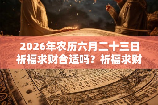 2026年农历六月二十三日祈福求财合适吗？祈福求财有什么禁忌？