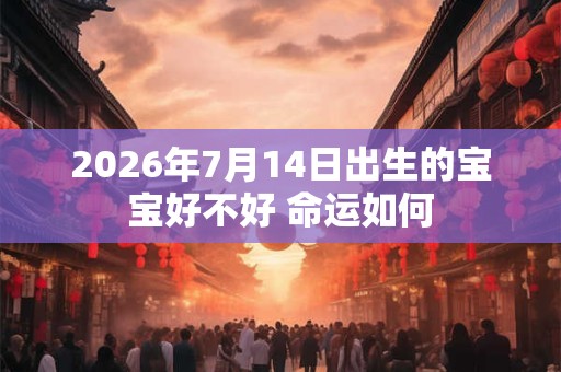 2026年7月14日出生的宝宝好不好 命运如何