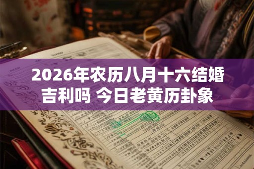 2026年农历八月十六结婚吉利吗 今日老黄历卦象