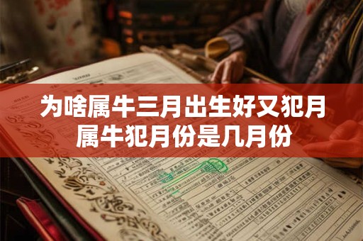为啥属牛三月出生好又犯月 属牛犯月份是几月份
