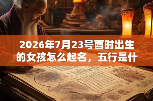 2026年7月23号酉时出生的女孩怎么起名，五行是什么？