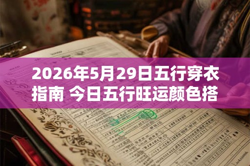 2026年5月29日五行穿衣指南 今日五行旺运颜色搭配