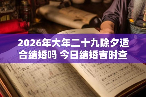 2026年大年二十九除夕适合结婚吗 今日结婚吉时查询