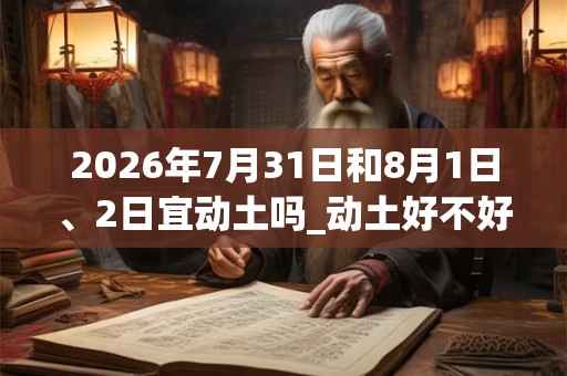 2026年7月31日和8月1日、2日宜动土吗_动土好不好