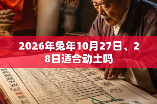 2026年兔年10月27日、28日适合动土吗
