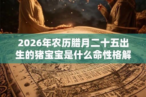 2026年农历腊月二十五出生的猪宝宝是什么命性格解析！