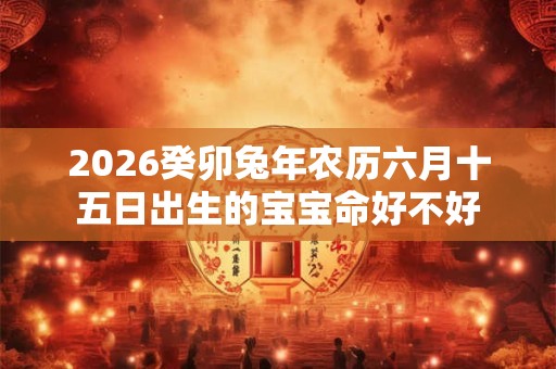 2026癸卯兔年农历六月十五日出生的宝宝命好不好 2026癸卯兔年农历六月十五日出生的宝宝命好不好