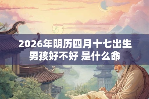 2026年阴历四月十七出生男孩好不好 是什么命