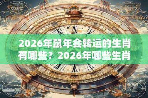 2026年鼠年会转运的生肖有哪些？2026年哪些生肖运势变好？