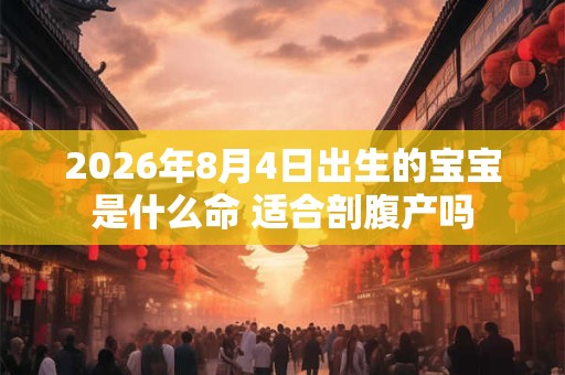 2026年8月4日出生的宝宝是什么命 适合剖腹产吗
