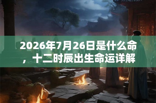 2026年7月26日是什么命，十二时辰出生命运详解
