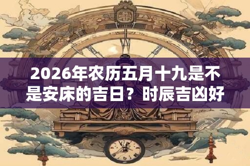 2026年农历五月十九是不是安床的吉日？时辰吉凶好不好？