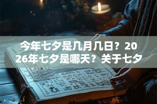 今年七夕是几月几日？2026年七夕是哪天？关于七夕的歌谣你知道吗？