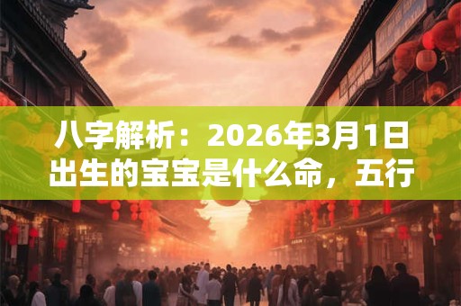 八字解析：2026年3月1日出生的宝宝是什么命，五行缺什么